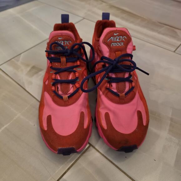 Nike Air Max 270 React Shoes Womens Size 7 AT6174-600 Running Athletic Sneakers - Picture 3 of 16